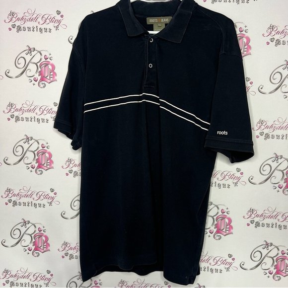 Roots Other - Roots jeans collared shirt snap button closure vintage deadstock roots logo